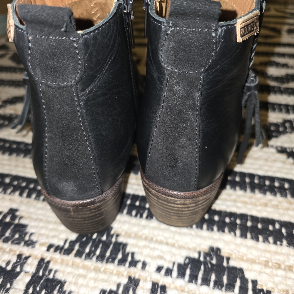 Pikolinos Leather Ankle Boots - Pompeya, Black, Size 8 - Picture 6 of 6